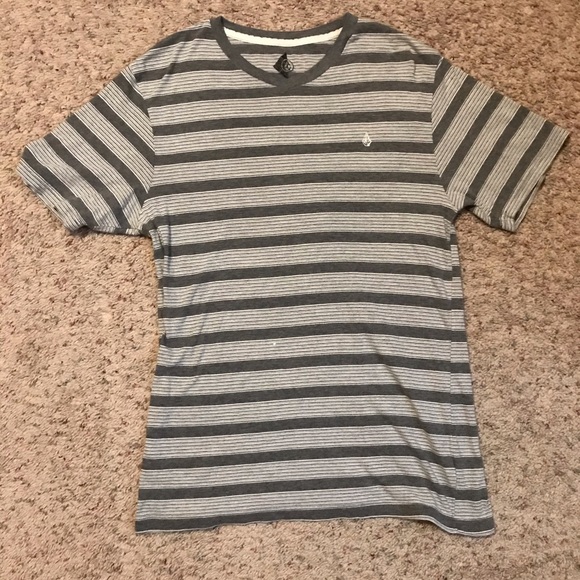 Other - Gray and White Striped T-Shirt